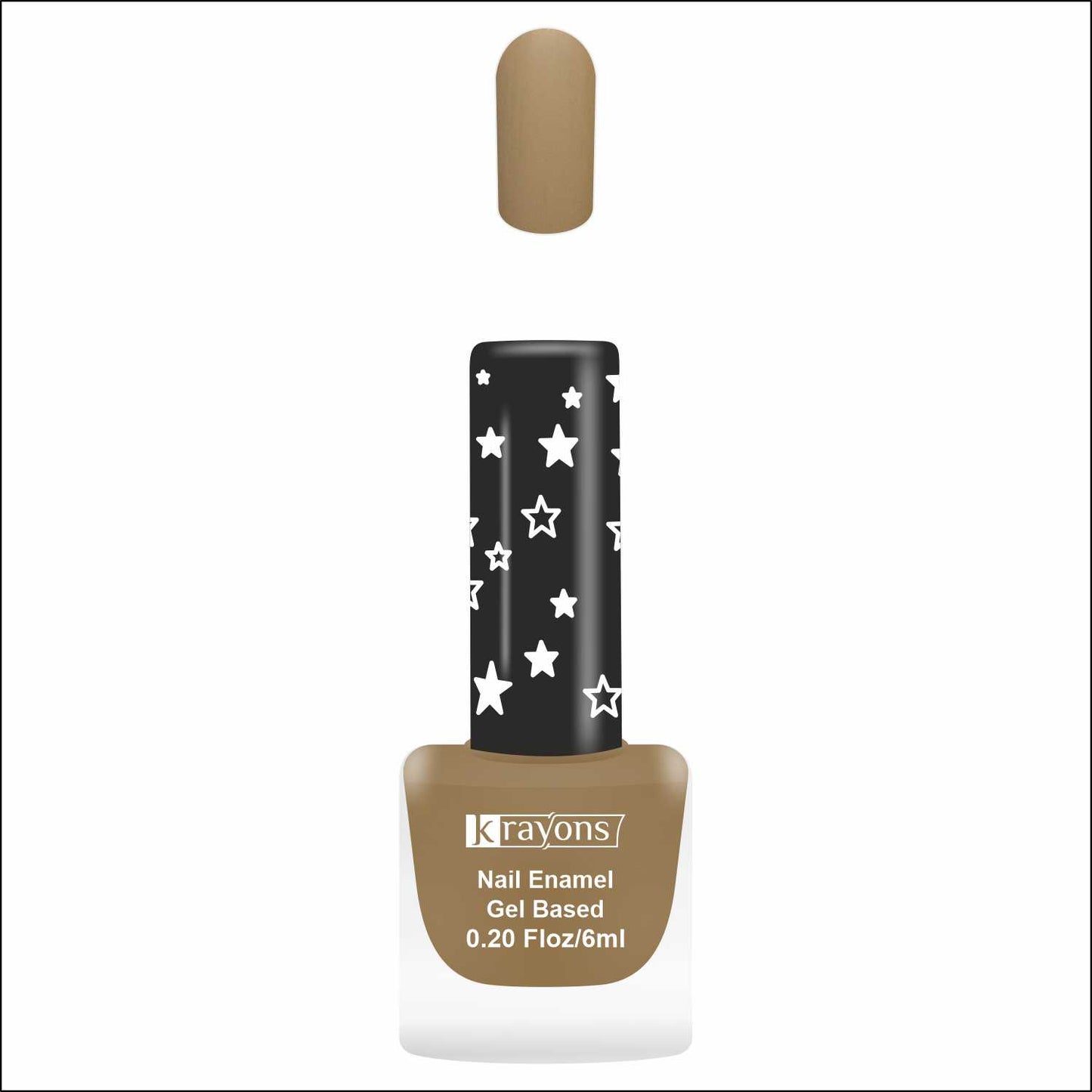 Krayons Cute Super Matte Finish Nail Enamel, Quick Dry, Smooth Finish, LongLasting, Nude Beige, 6ml