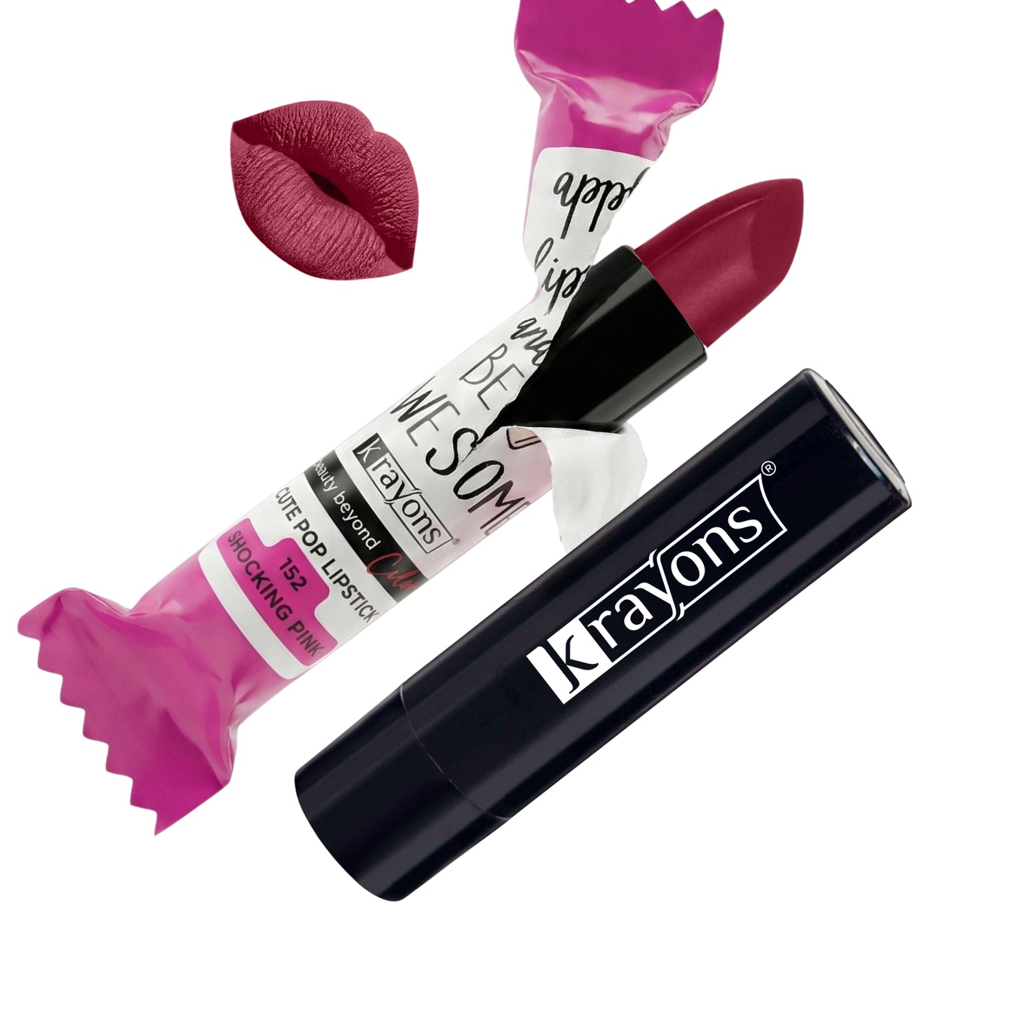 Krayons Cute Matte Lipstick, Waterproof, Longlasting, 3.5gm Each, Multicolor (Pack of 12)