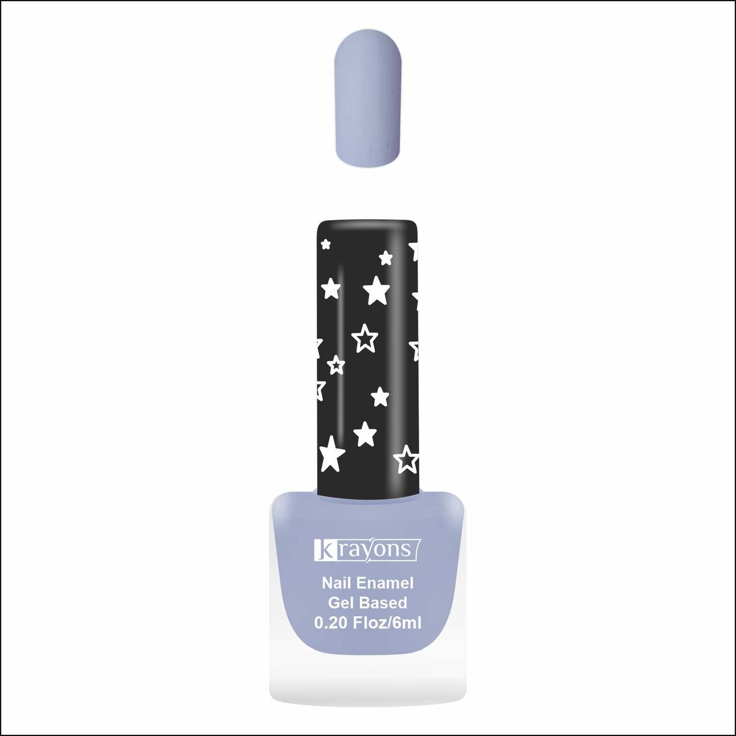 Krayons Cute Super Matte Finish Nail Enamel, Quick Dry, Smooth Finish, LongLasting, Ice Matte, 6ml