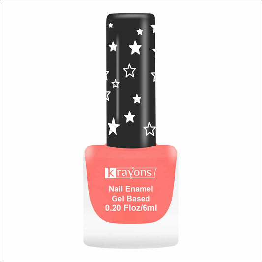 Krayons Cute Super Matte Finish Nail Enamel, Quick Dry, Smooth Finish, LongLasting, Blossom Peach, 6ml