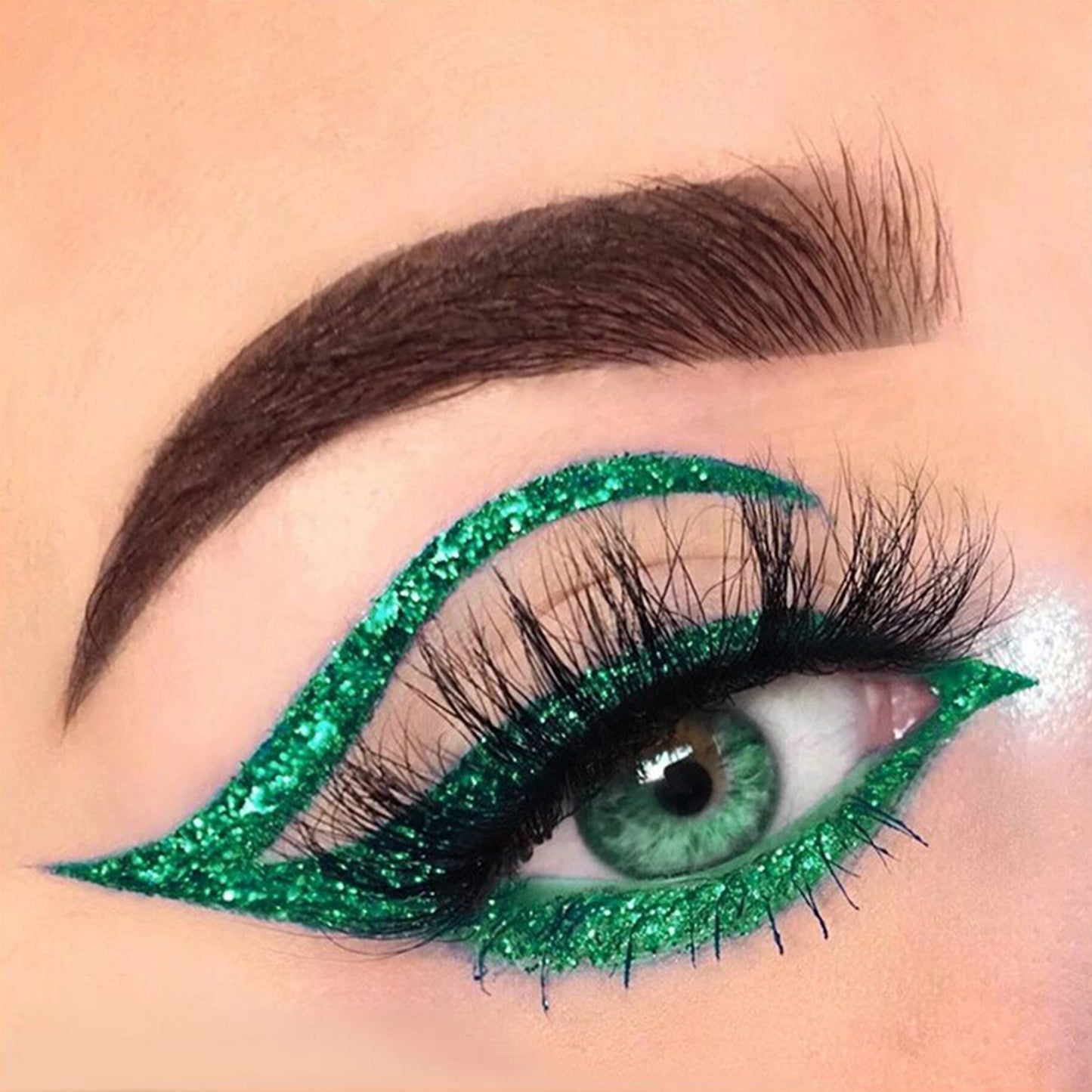 Krayons Insta Dri Sparkling Eyeliner, Black, Green, Golden, Waterproof, Longlasting, 7ml Each, Combo (Pack of 3)