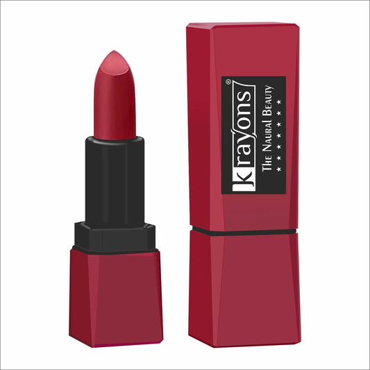 Krayons Intense Matte Lipstick, Creamy Finish, Waterproof, Longlasting, 3.5gm (Scarlet Red)