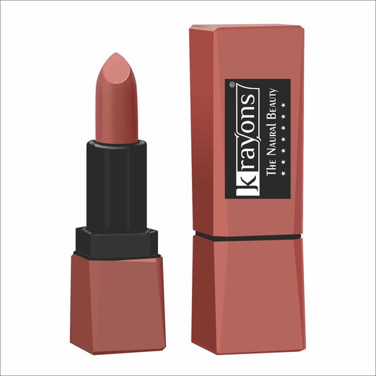 Krayons Intense Matte Lipstick, Creamy Finish, Waterproof, Longlasting, 3.5gm (Nude Beige)
