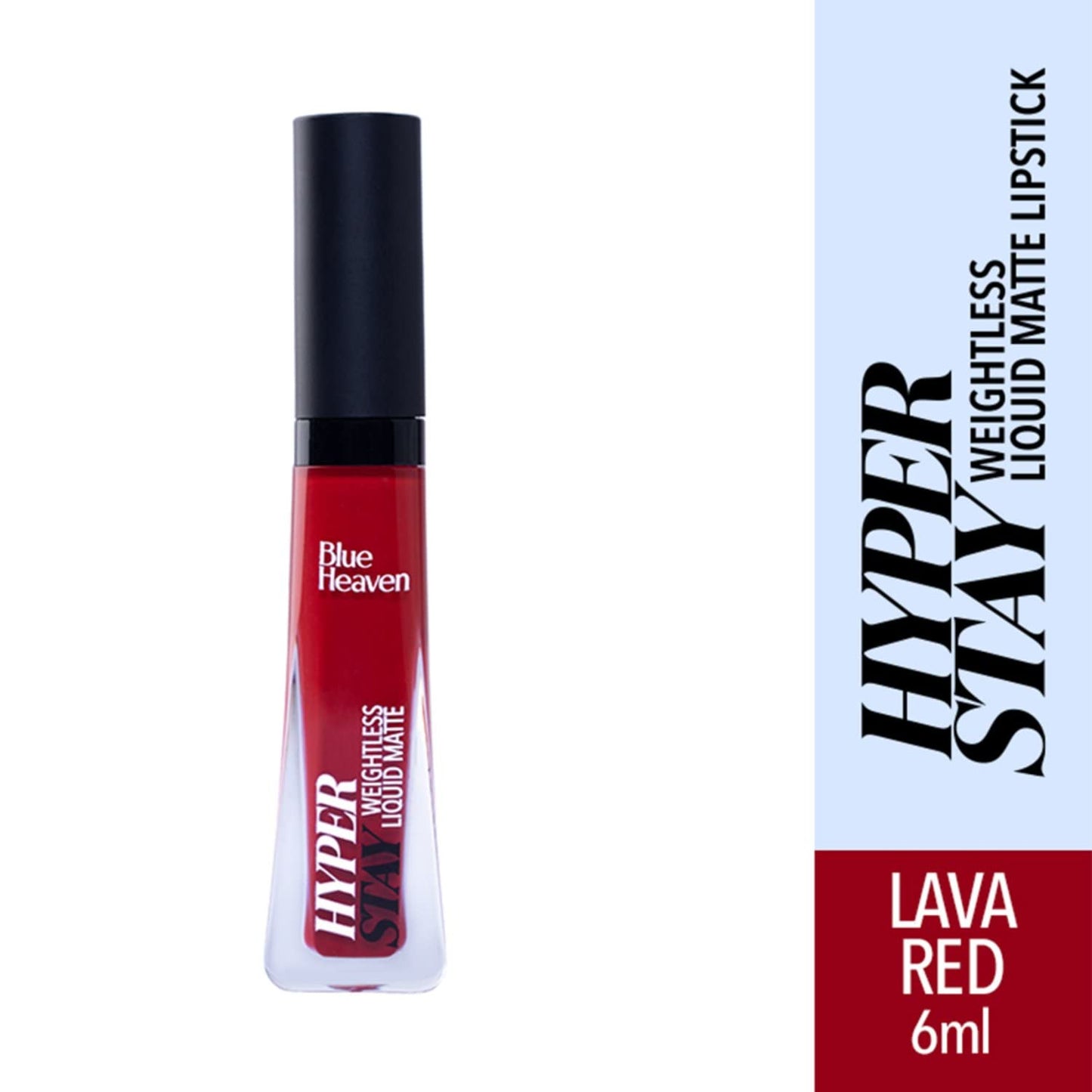 Blue Heaven Hyperstay Weightless Liquid Matte Lipstick, Smudgeproof, Transfer proof, Lava Red, 6ml