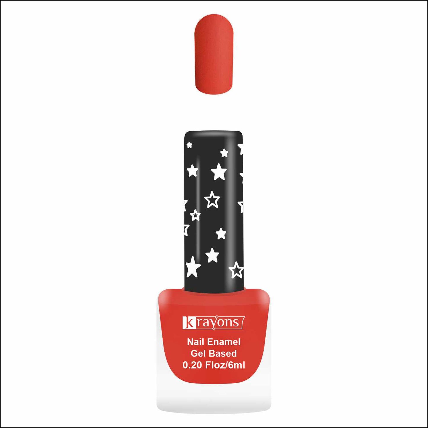Krayons Cute Super Matte Finish Nail Enamel, Quick Dry, Smooth Finish, LongLasting, Ruby Red, 6ml