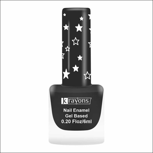 Krayons Cute Super Matte Finish Nail Enamel, Quick Dry, Smooth Finish, LongLasting, Black Magnet, 6ml