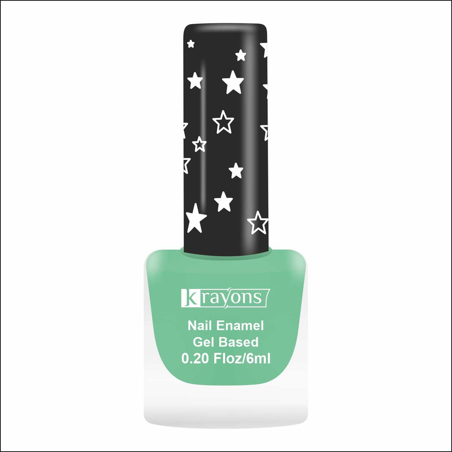 Krayons Cute Super Matte Finish Nail Enamel, Quick Dry, Smooth Finish, LongLasting, Mint Green, 6ml