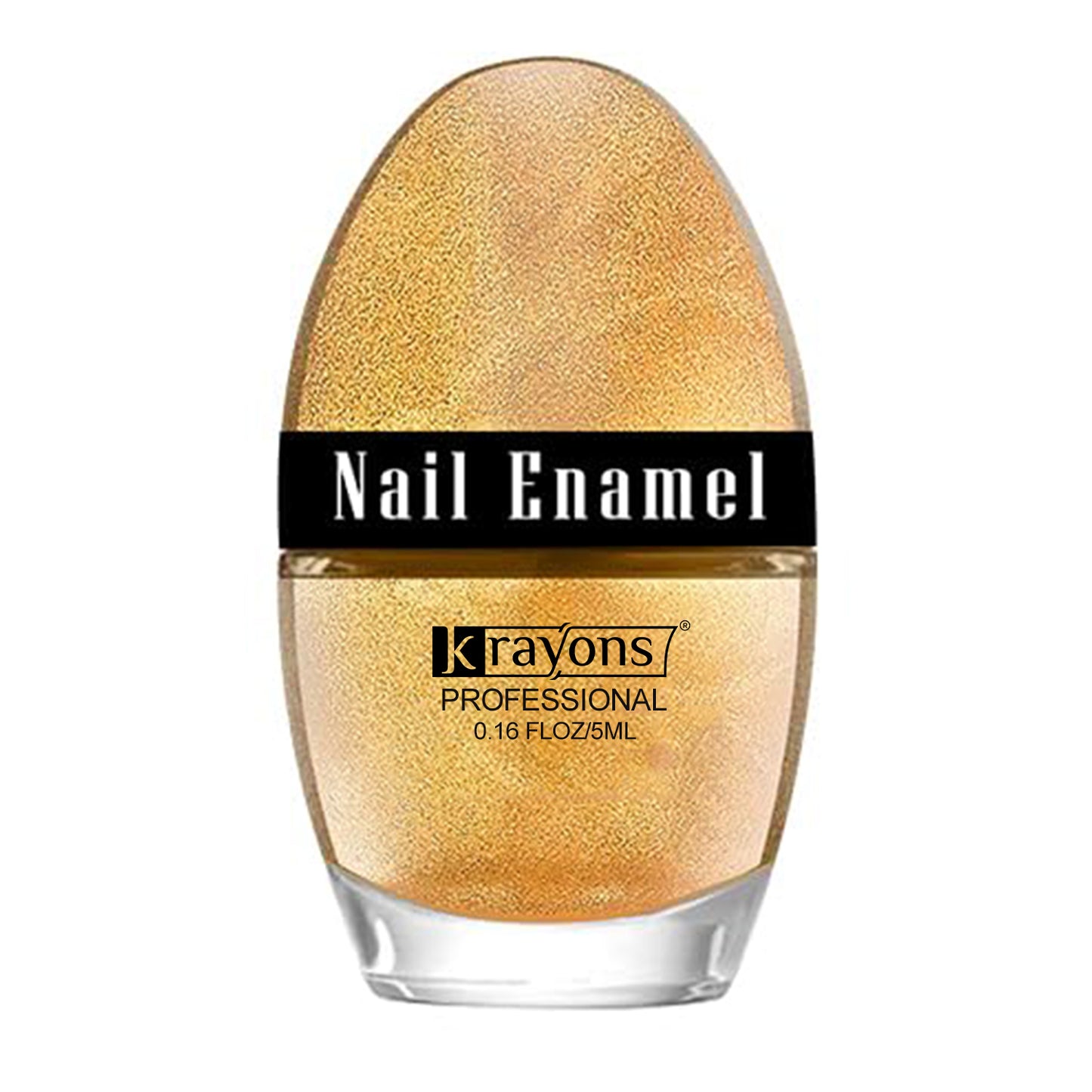 Krayons Professional Glossy Nail Paint, Golden Glitter, 5ml