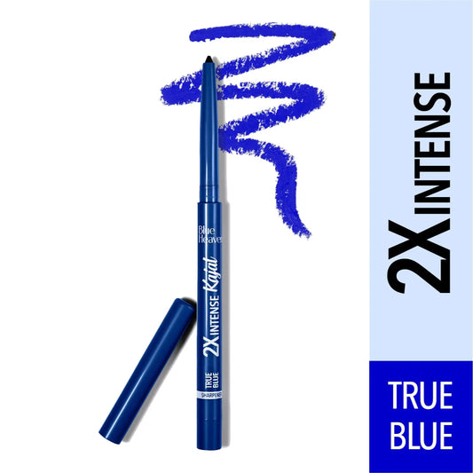 Blue Heaven 2x Intense Kajal Pencil, True Blue, Waterproof and Smudge Proof, 0.30gm
