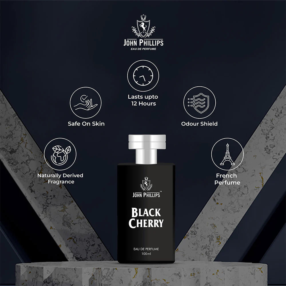 John Phillips Black Cherry Eau De Perfume For Men & Women, 100ml