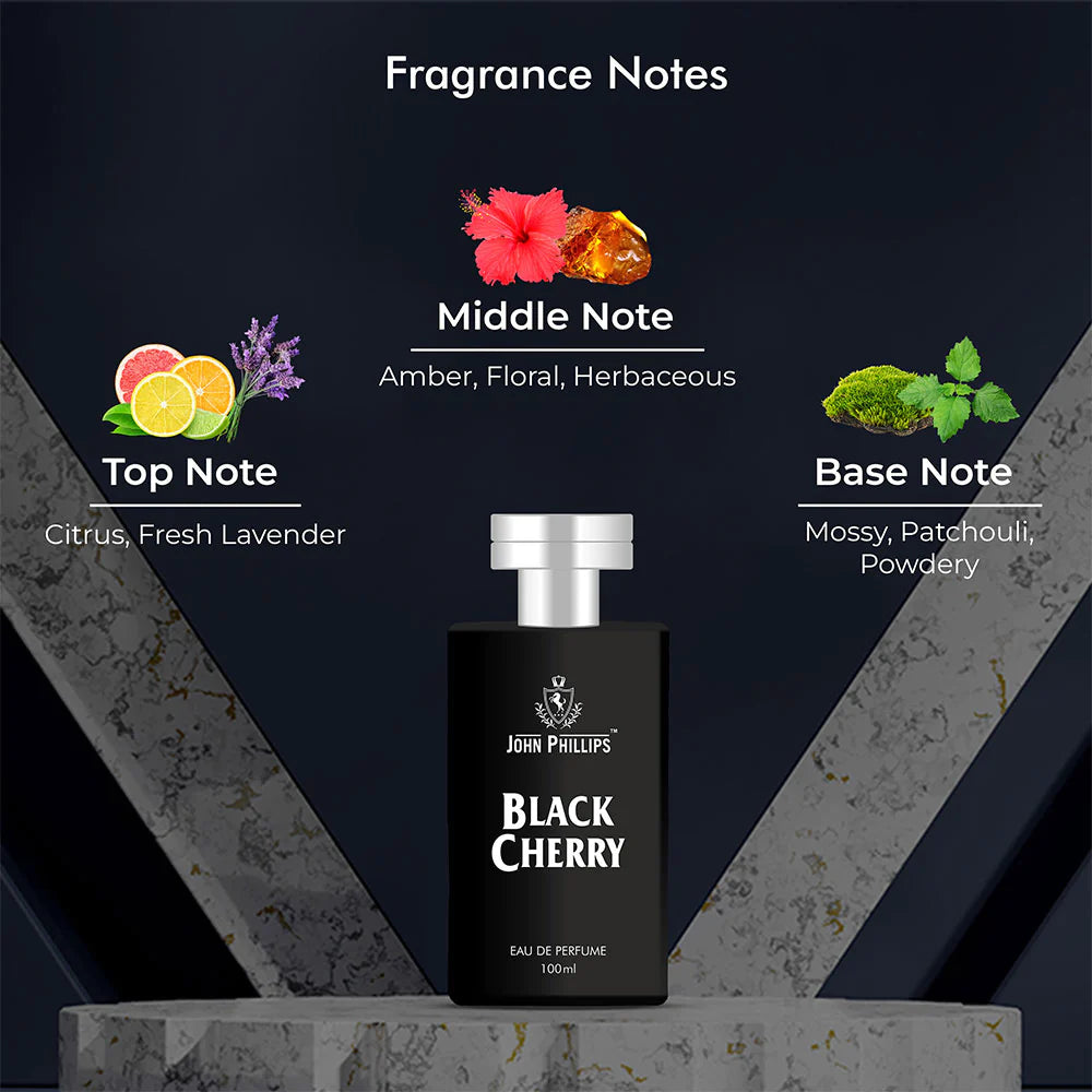 John Phillips Black Cherry Eau De Perfume For Men & Women, 100ml