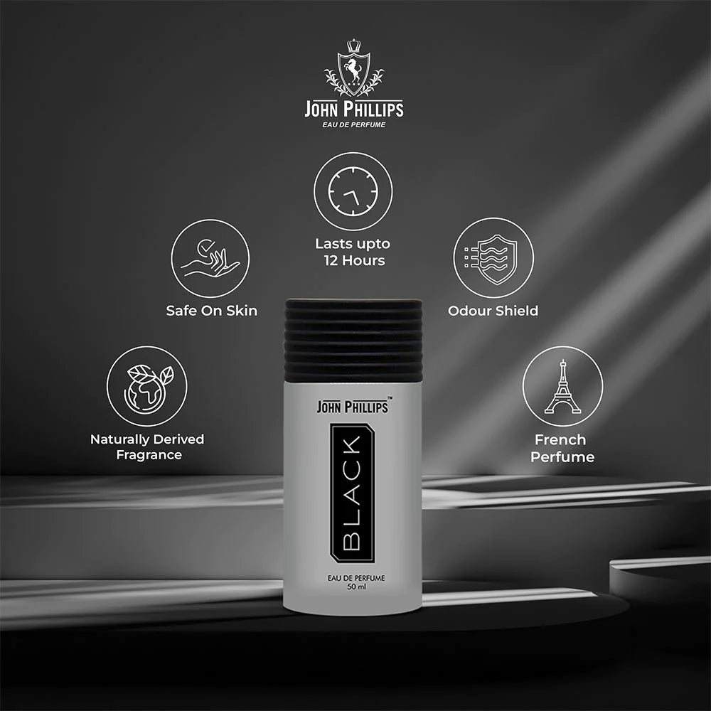 John Phillips Black Trend Eau De Perfume For Men & Women, 50ml