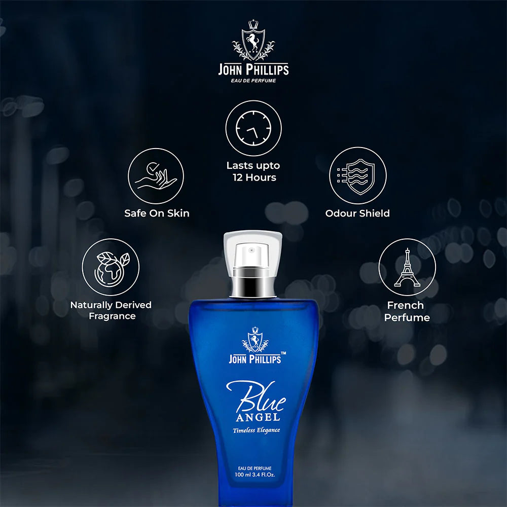 John Phillips Blue Angel Timeless Elegance Perfume For Women, 100ml