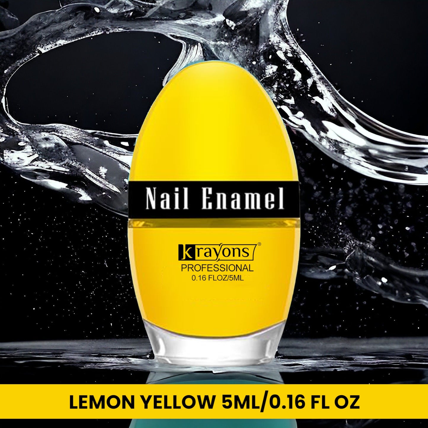 Krayons Professional Glossy Nail Paint, Lemon Yellow, 5ml