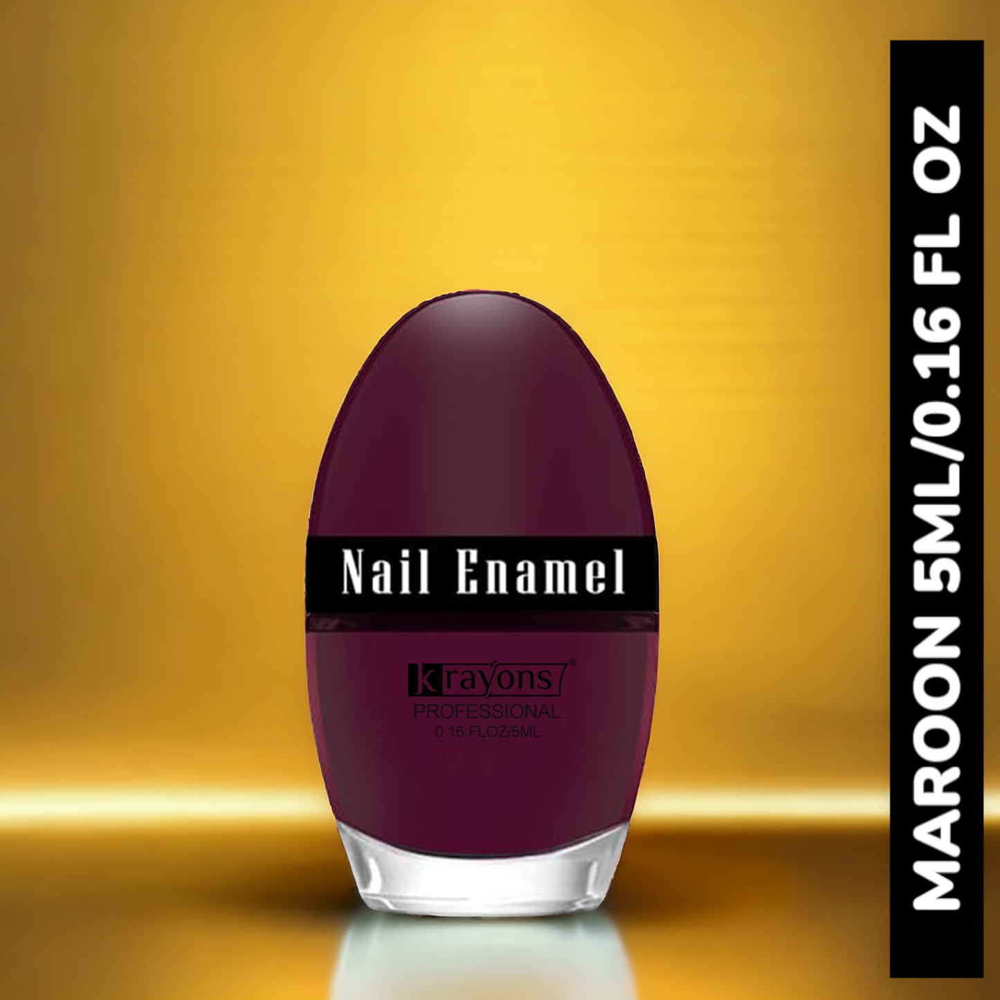 Krayons Professional Glossy Nail Paint, Maroon, 5ml