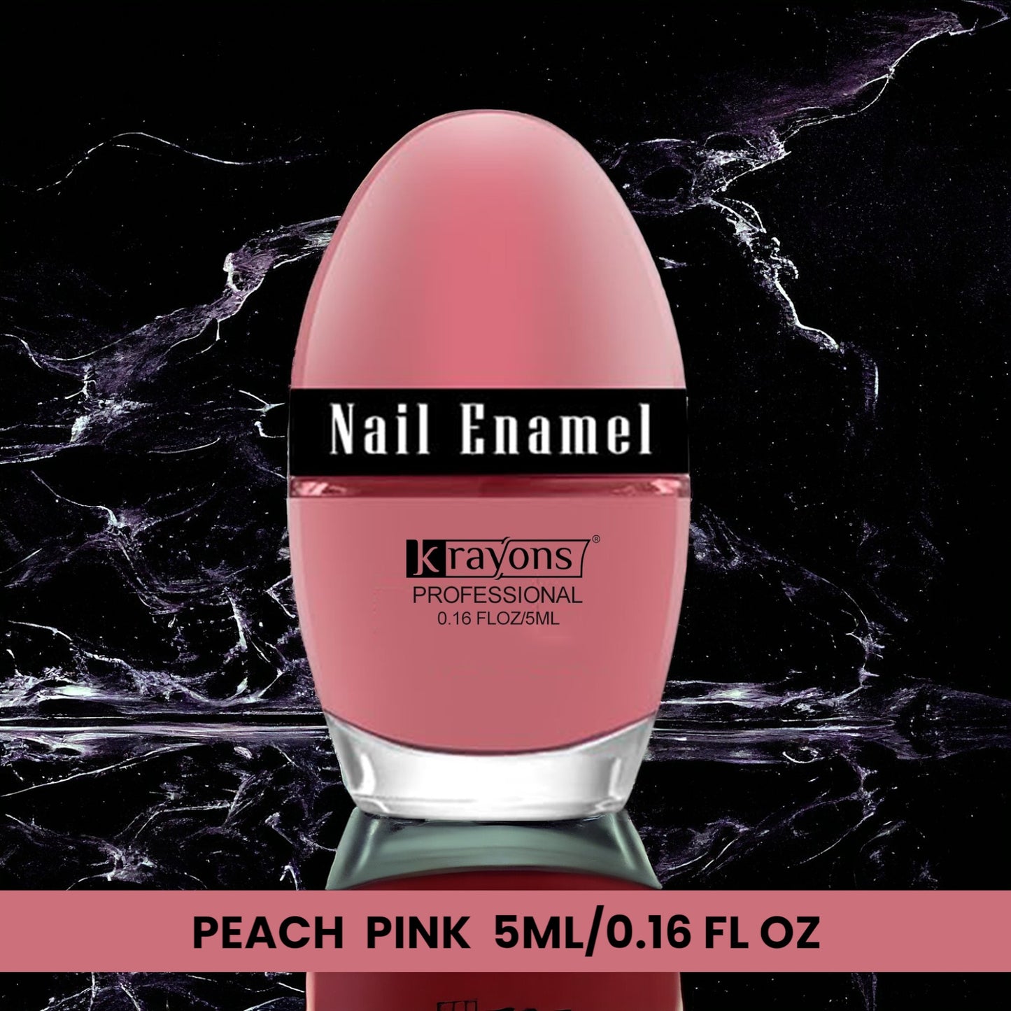 Krayons Professional Glossy Nail Paint, Peach Pink, 5ml