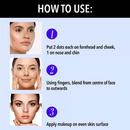 Blue Heaven Flawless Makeup Base Primer For Face Makeup, Oil free, Longlasting, 16gm