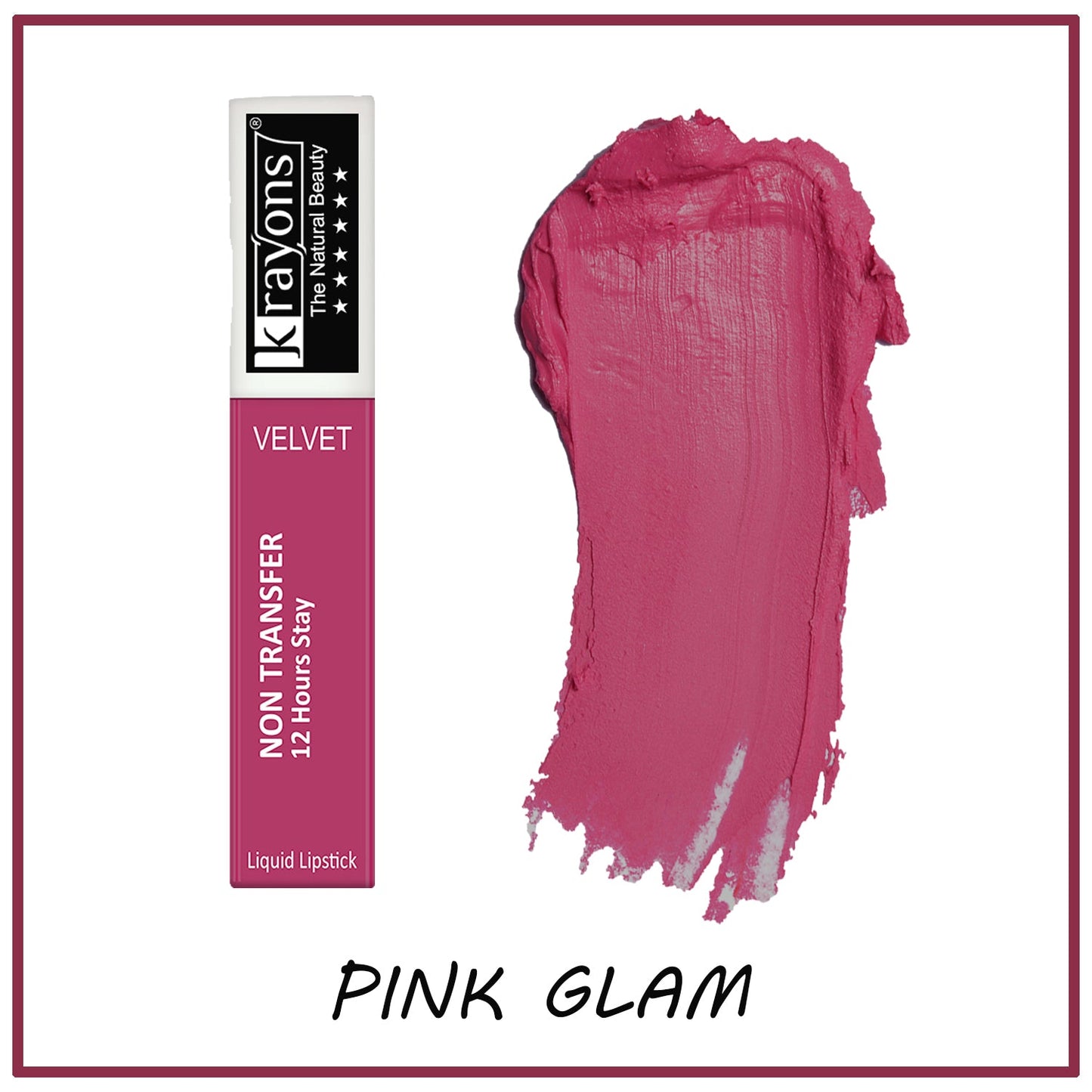 Krayons Power Stay Nontransfer 12hrs Stay Matte Liquid Lipstick, Mask Proof, 4ml Each, Combo, Pack of 2 (Wow Nude, Pink glam)