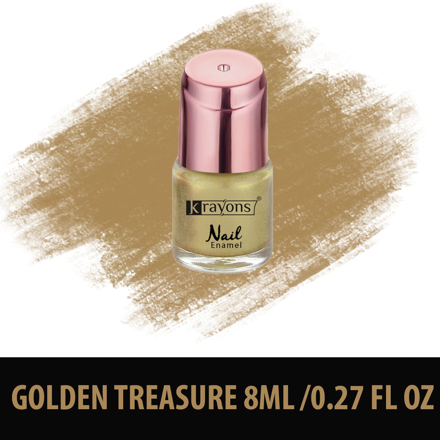Krayons Crazy Gel Nail Enamel, Waterproof, Longlasting, 8ml Each, Multicolor, Pack of 3 (Neon Orange, Neon Yellow, Golden Treasure)