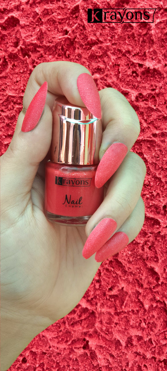 Krayons Crazy Sugar Coat Nail Enamel, Sheer Pink, Waterproof, Smudgeproof, Longlasting, 8ml