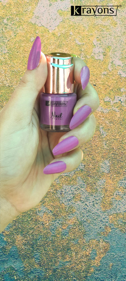 Krayons Crazy Gel Nail Enamel, True Purple, Waterproof, Smudgeproof, Longlasting, 8ml