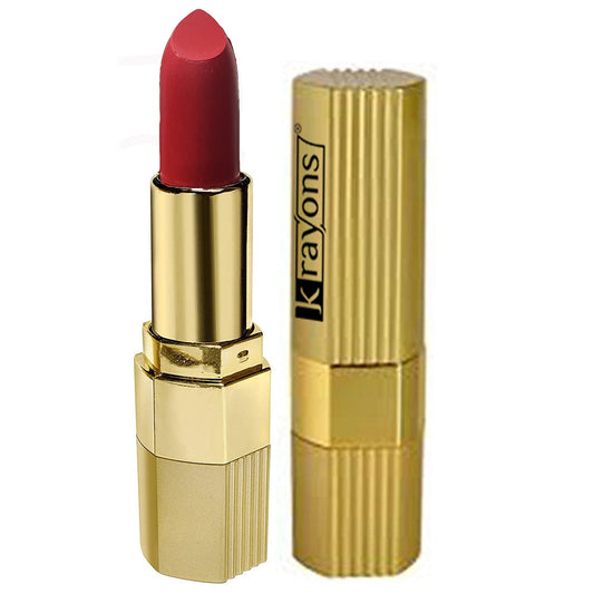 Krayons Desire Matte Lipstick, Highly Pigmented, Longlasting, 3.5g (Scarlet Red)