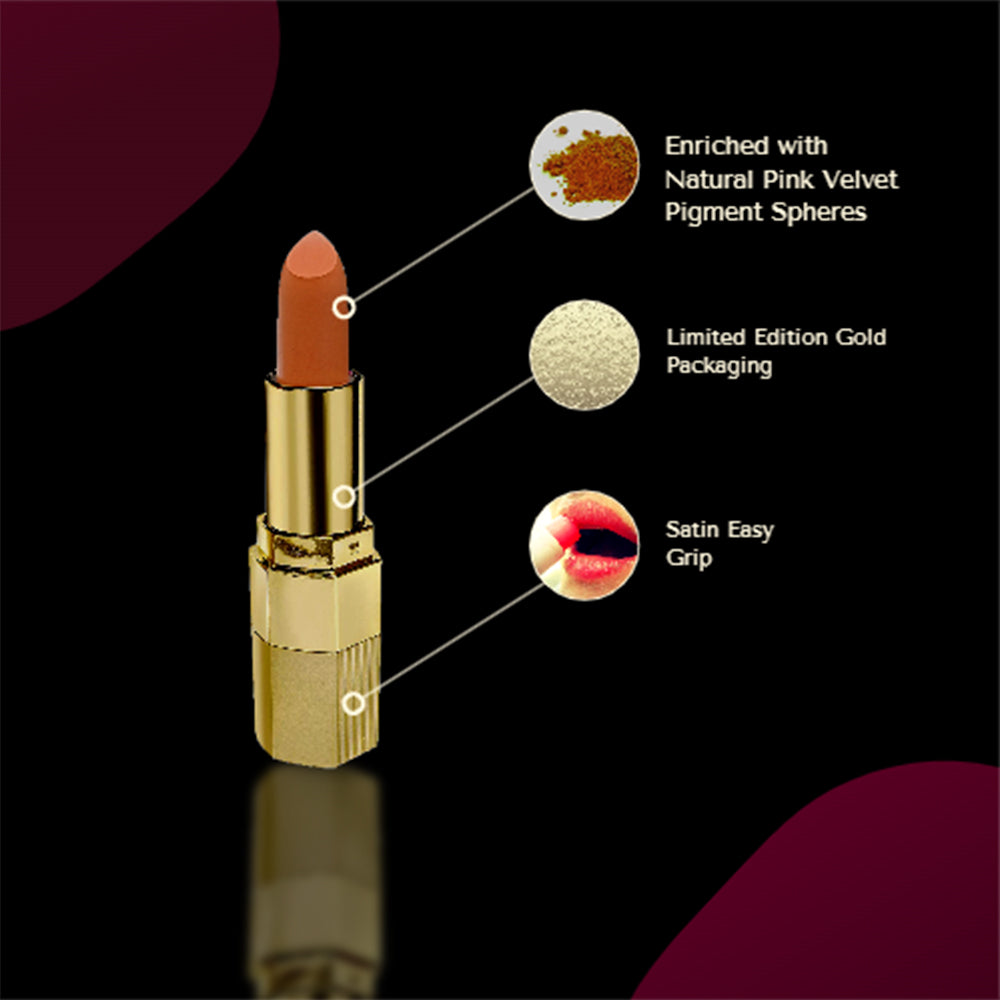 Krayons Desire Matte Lipstick, Highly Pigmented, Longlasting, 3.5g (Nude Caramel)