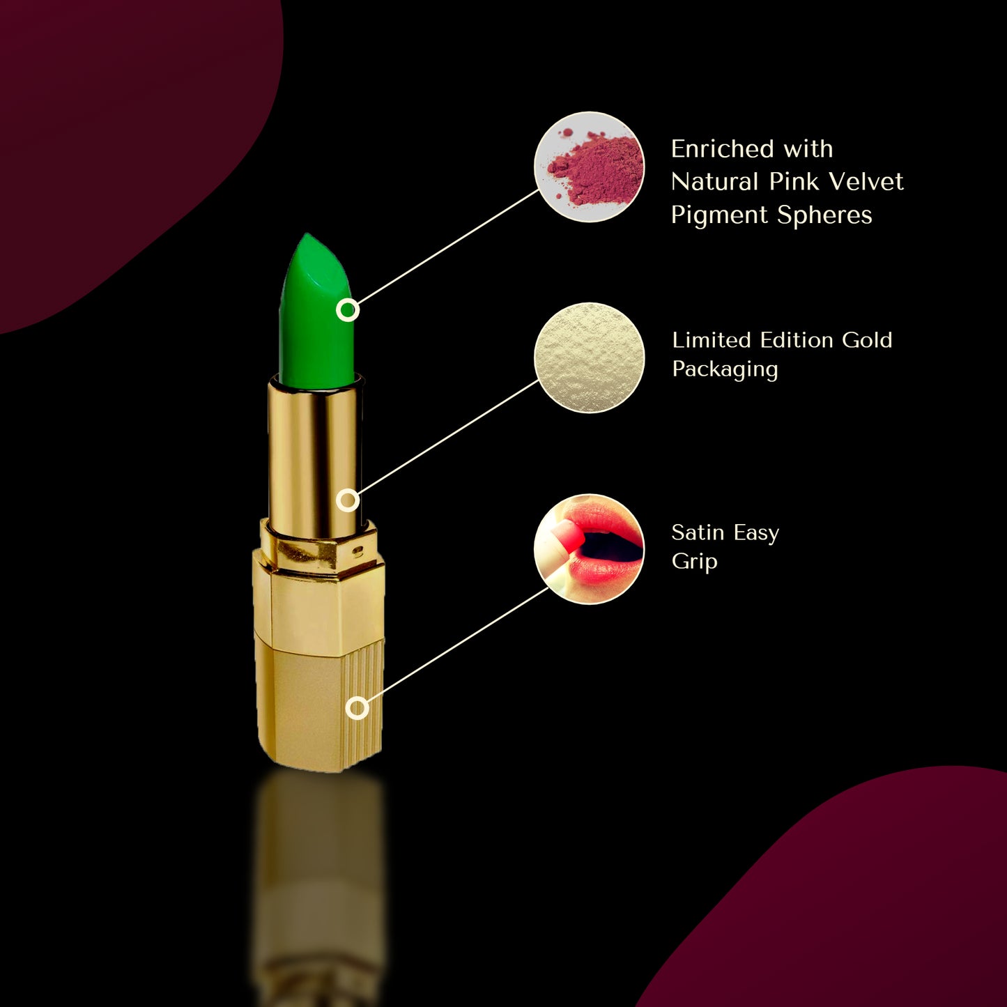 Krayons Desire Magic Color Lipstick, Highly Pigmented, Longlasting, 3.5g (Magic Pink)