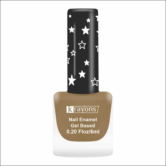 Krayons Cute Super Matte Finish Nail Enamel, Quick Dry, Smooth Finish, LongLasting, Nude Beige, 6ml