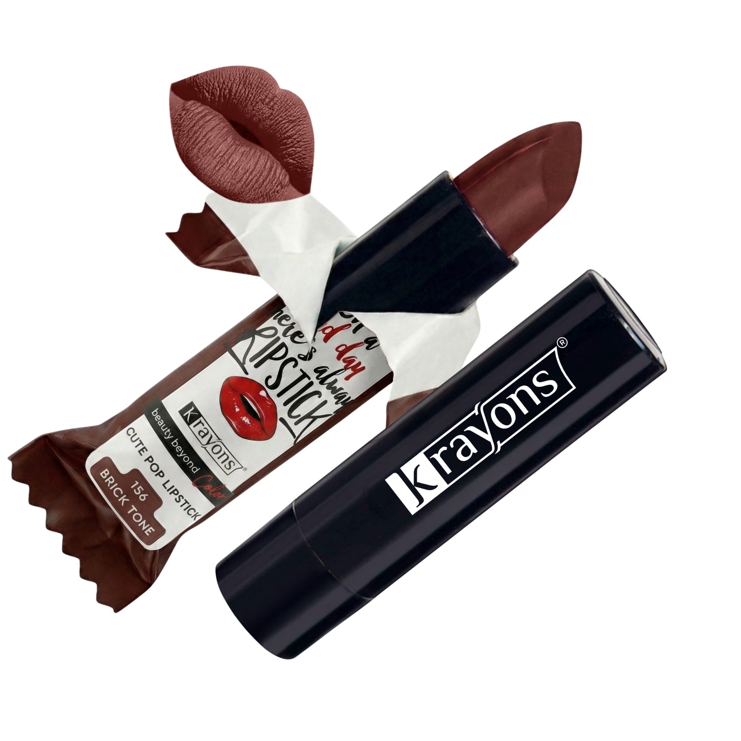 Krayons Cute  Matte Lipstick, Waterproof, Longlasting, 3.5gm Each, Multicolor (Pack of 12)