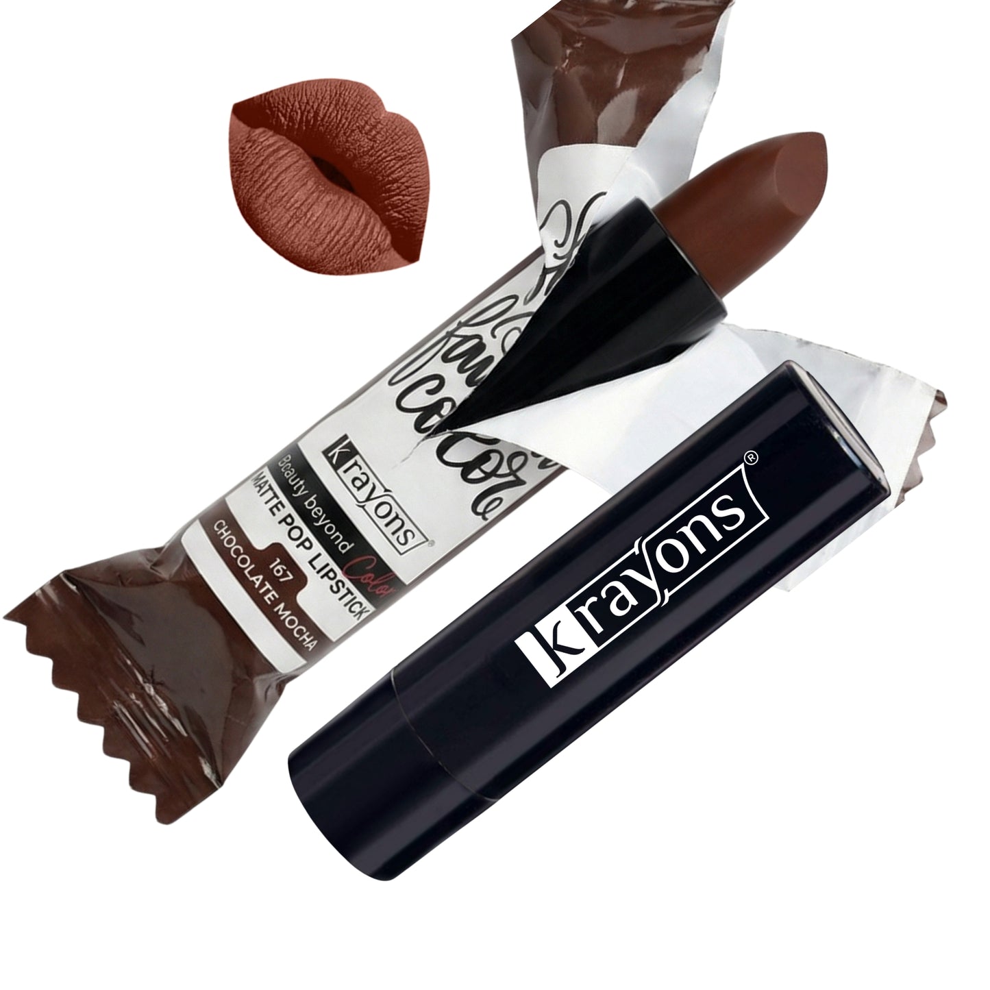 Krayons Cute  Matte Lipstick, Waterproof, Longlasting, 3.5gm Each, Multicolor (Pack of 12)