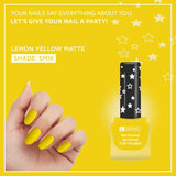 Krayons Cute Super Matte Finish Nail Enamel, Quick Dry, Smooth Finish, LongLasting, Lemon Yellow, 6ml