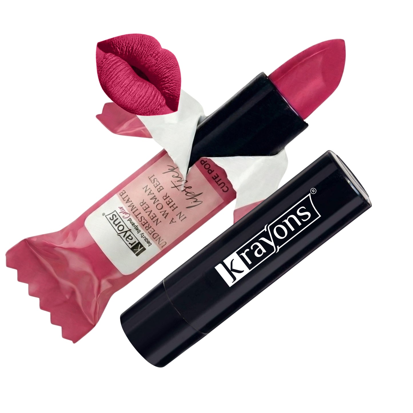 Krayons Cute  Matte Lipstick, Waterproof, Longlasting, 3.5gm Each, Multicolor (Pack of 12)