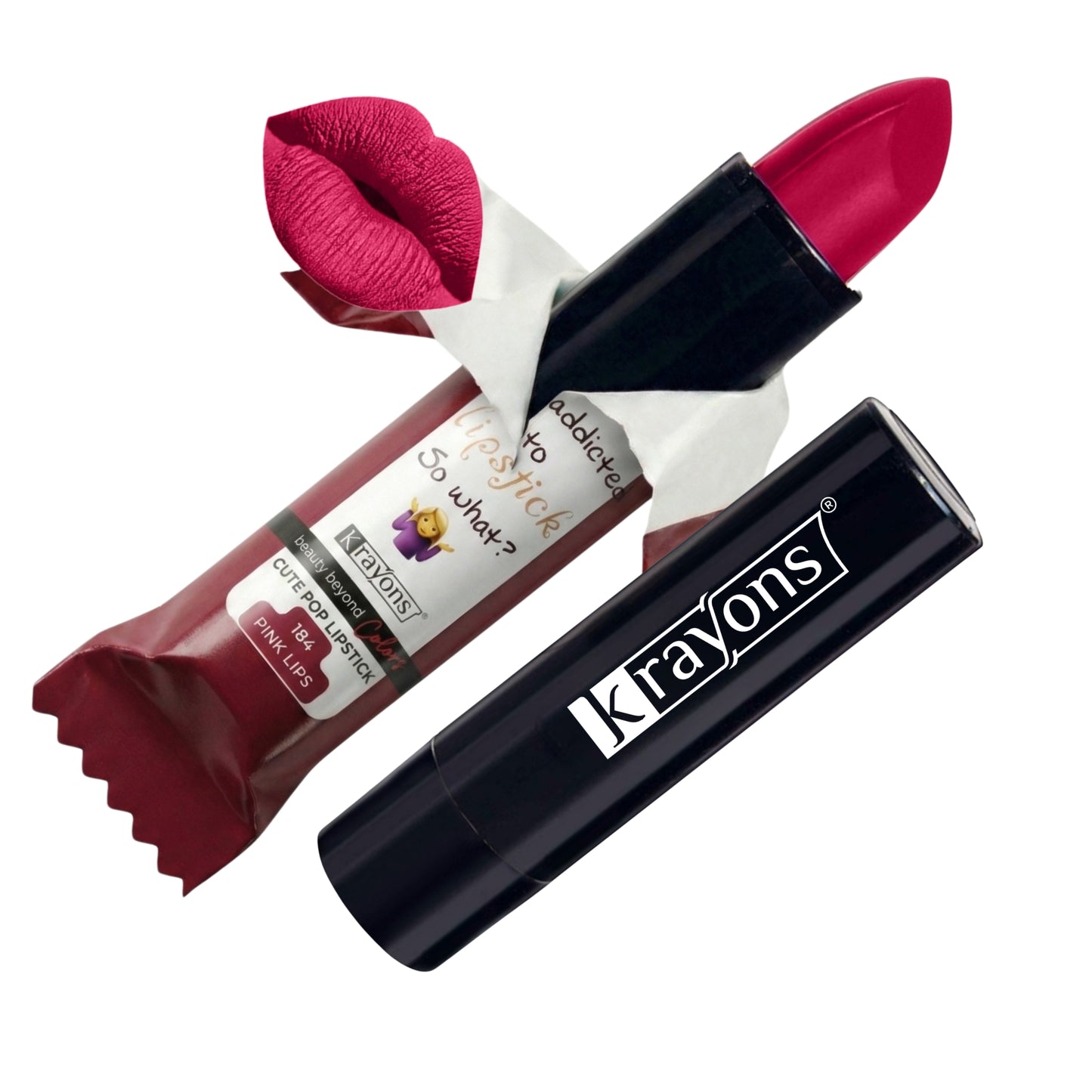 Krayons Cute  Matte Lipstick, Waterproof, Longlasting, 3.5gm Each, Multicolor (Pack of 12)