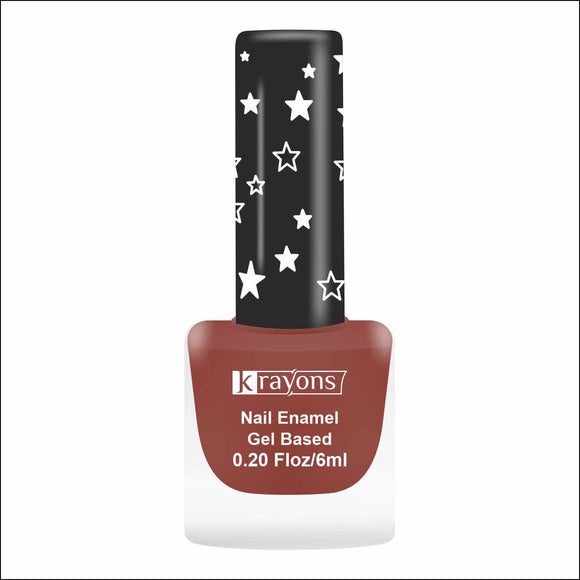 Krayons Cute Super Matte Finish Nail Enamel, Quick Dry, Smooth Finish, LongLasting, Chestnut Matte, 6ml