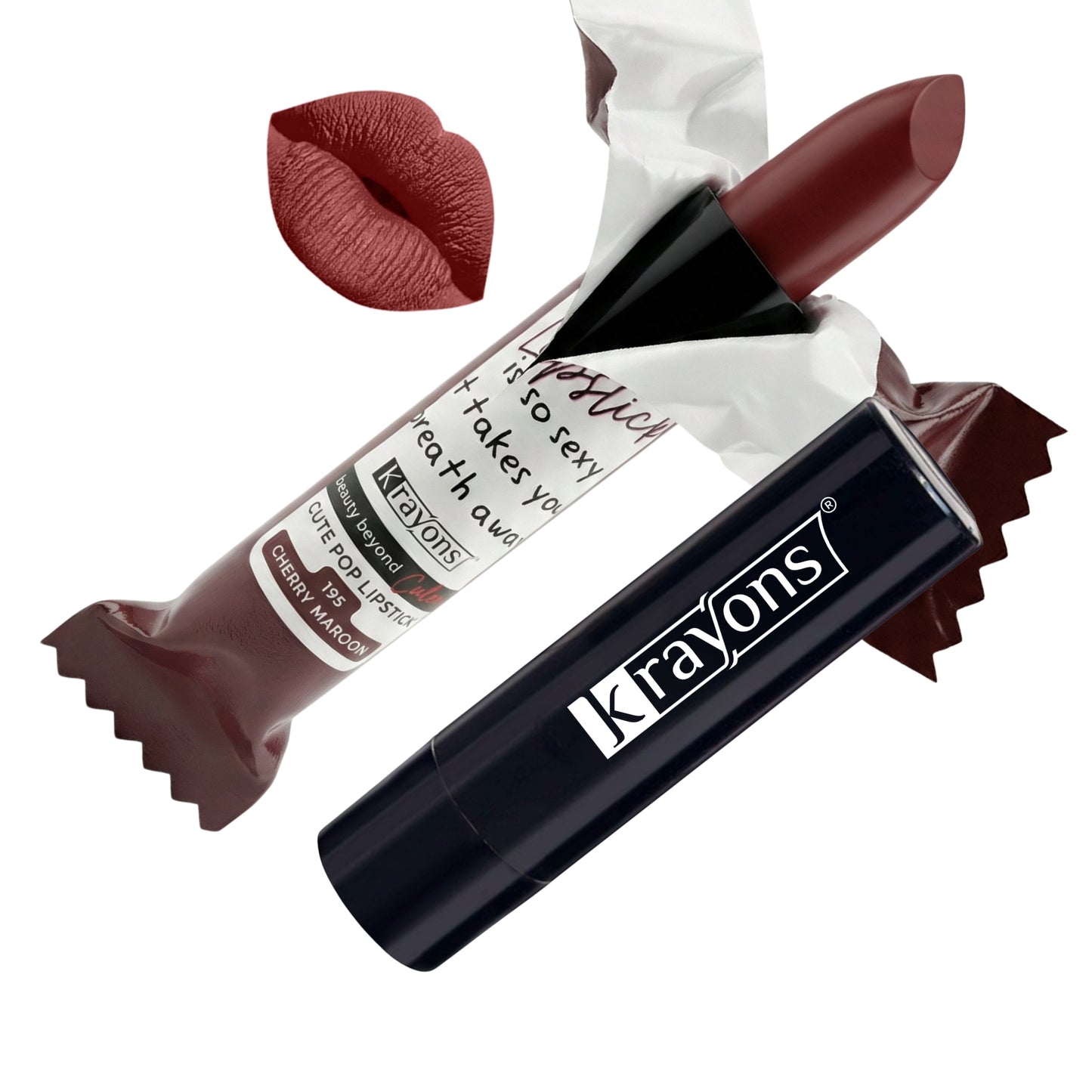 Krayons Cute  Matte Lipstick, Waterproof, Longlasting, 3.5gm Each, Multicolor (Pack of 12)