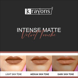 Krayons Intense Matte Lipstick, Creamy Finish, Waterproof, Longlasting, 3.5gm (Nude Beige)