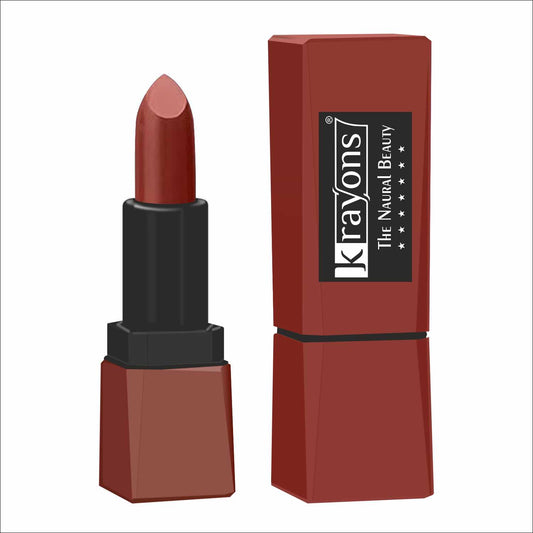 Krayons Intense Matte Lipstick, Creamy Finish, Waterproof, Longlasting, 3.5gm (Chocolate Caramel)