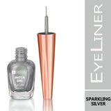 Krayons Insta Dri Sparkling Eyeliner, Silver, Brown, Waterproof, Longlasting, 7ml Each, Combo (Pack of 2)