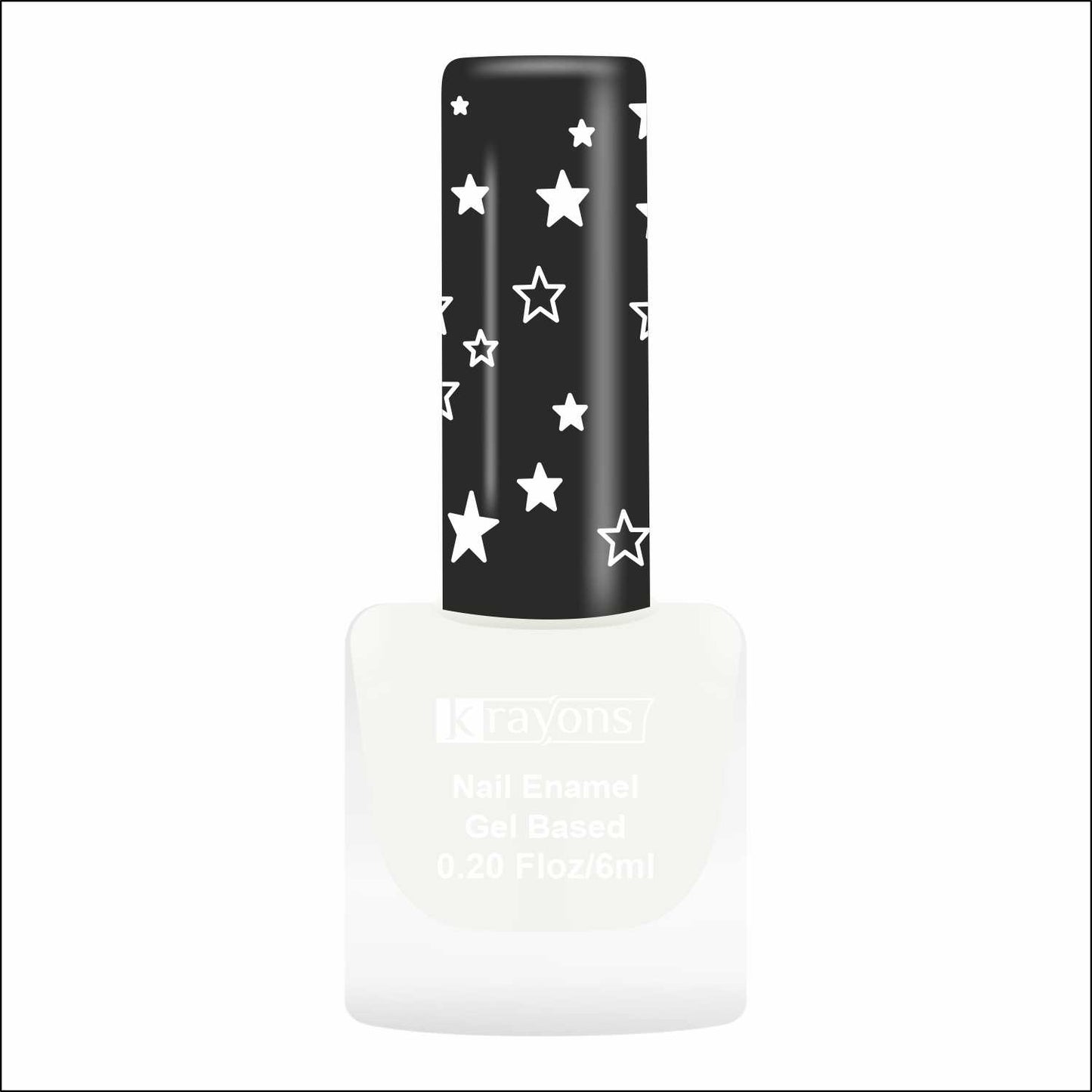 Krayons Cute Super Matte Finish Nail Enamel, Quick Dry, Smooth Finish, LongLasting, Snow White, 6ml