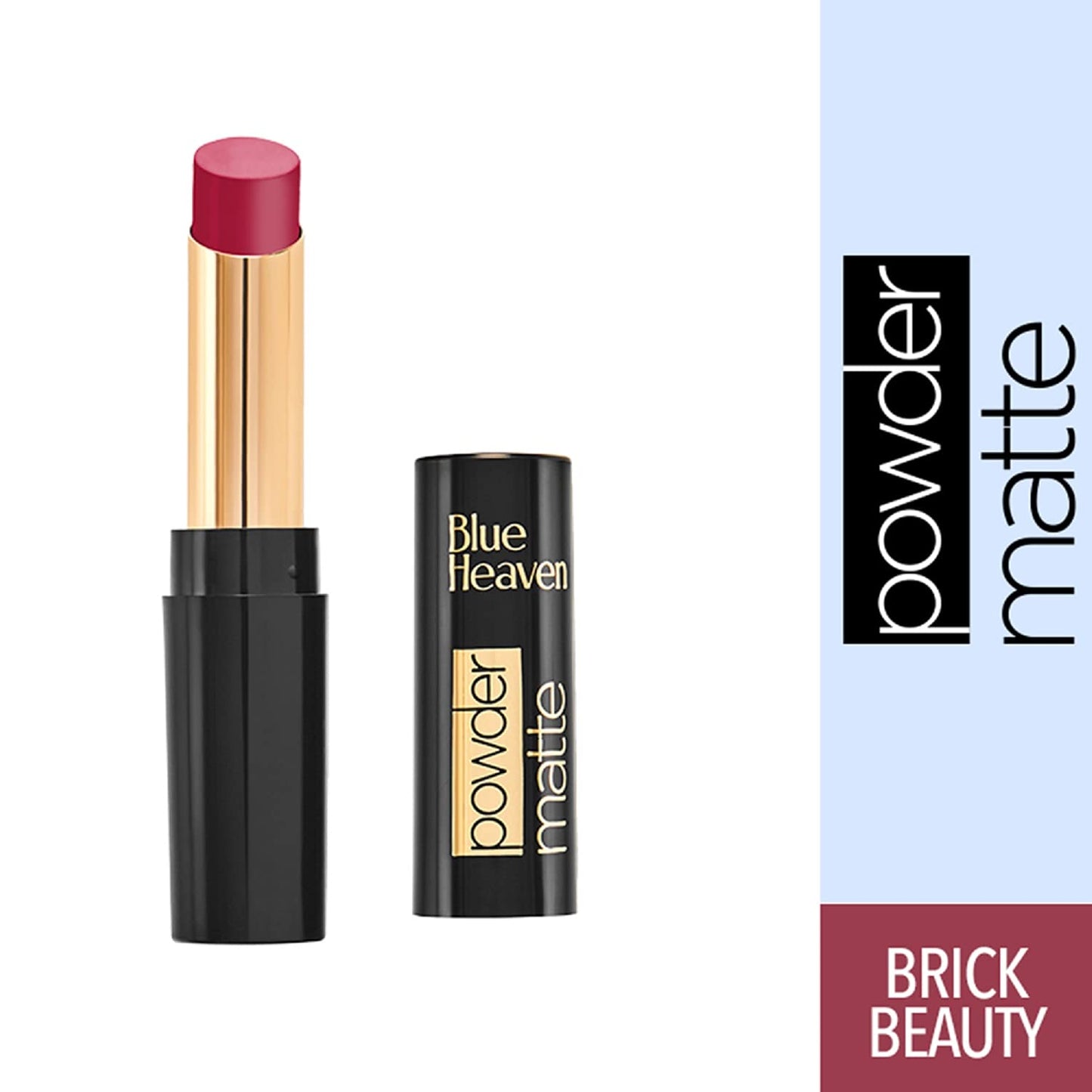 Blue Heaven Powder Matte Lipstick, Waterproof, Longlasting, B01, Brick Beauty, 3.5gm