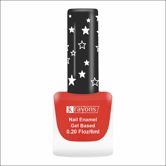 Krayons Cute Super Matte Finish Nail Enamel, Quick Dry, Smooth Finish, LongLasting, Ruby Red, 6ml