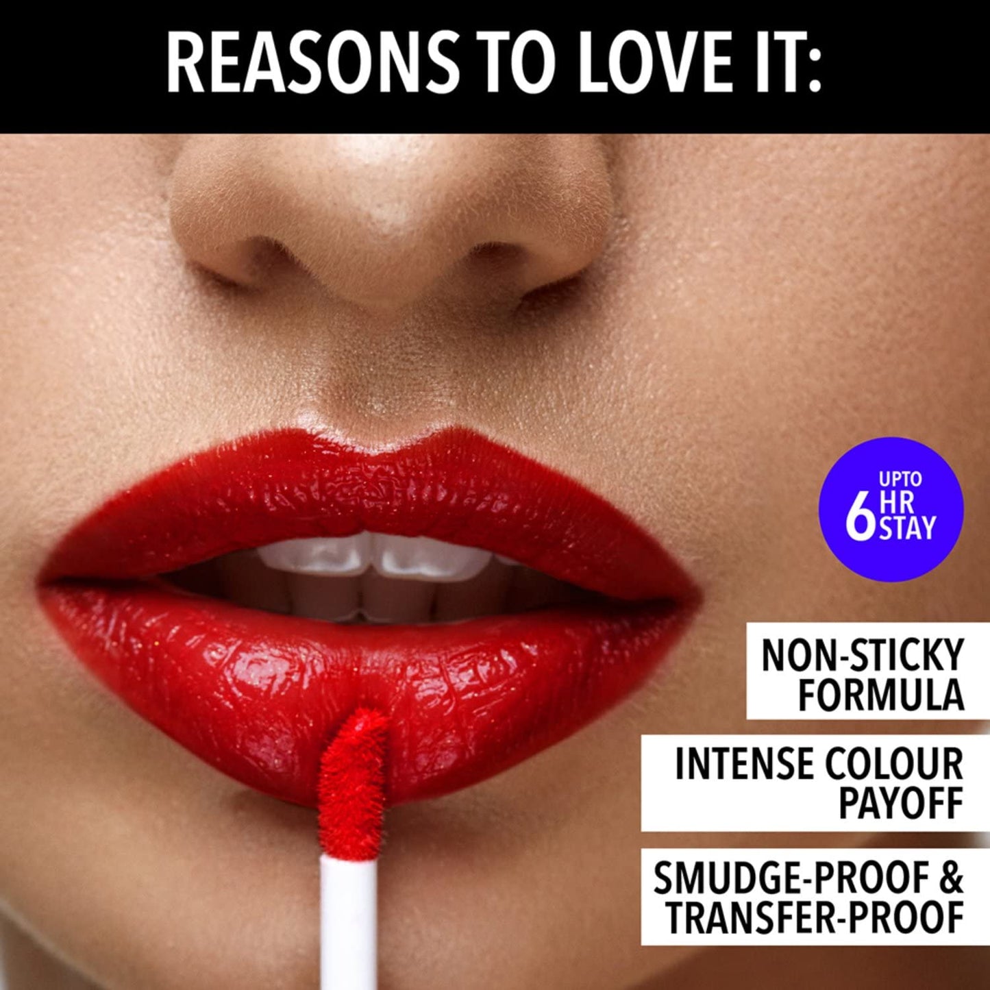 Blue Heaven Hyperstay Weightless Liquid Matte Lipstick, Smudgeproof, Transfer proof, Blush Red, 6ml