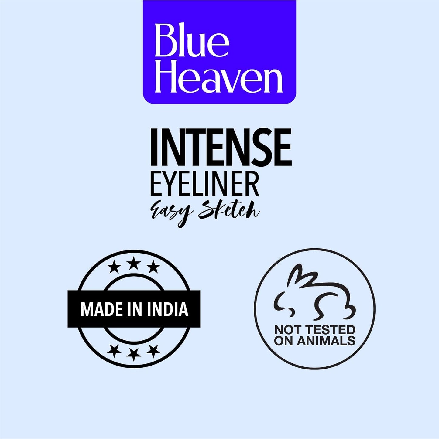 Blue Heaven Intense Easy Sketch Eyeliner, Black, Waterproof, Smudgeproof, Matte Finish, 1ml