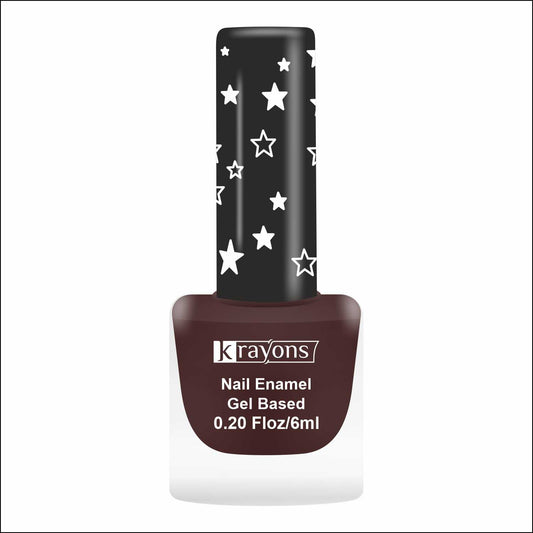 Krayons Cute Super Matte Finish Nail Enamel, Quick Dry, Smooth Finish, LongLasting, Wine Matte, 6ml