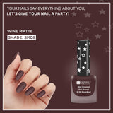 Krayons Cute Super Matte Finish Nail Enamel, Quick Dry, Smooth Finish, LongLasting, Wine Matte, 6ml