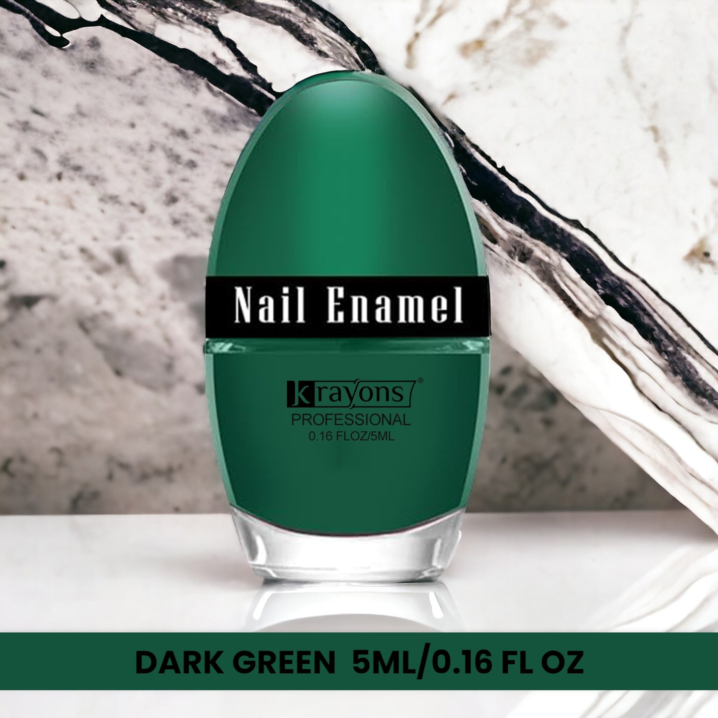 Krayons Professional Glossy Nail Paint, Dark Green, 5ml