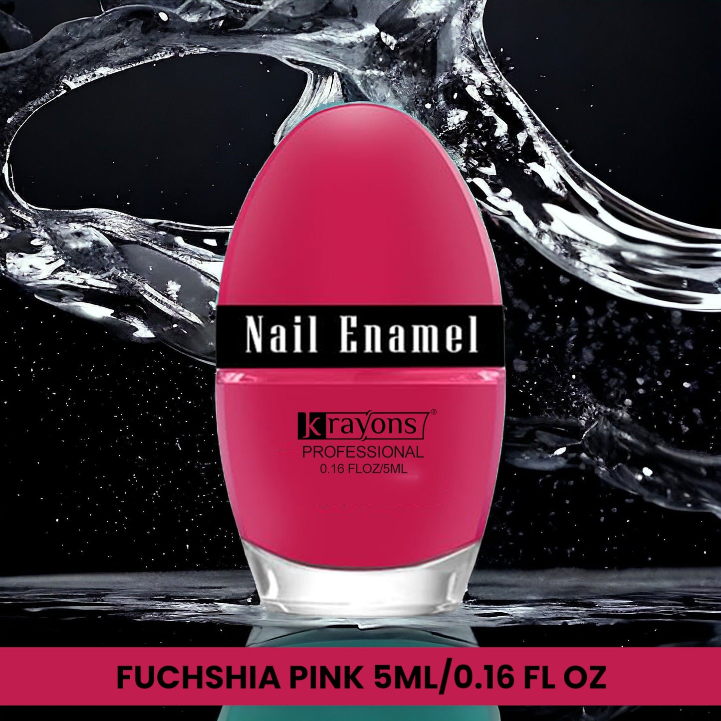 Krayons Professional Glossy Nail Paint, Fuschia Pink, 5ml