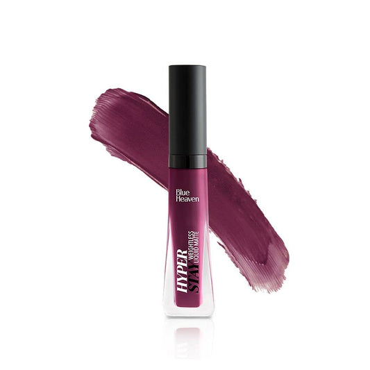Blue Heaven Hyperstay Weightless Liquid Matte Lipstick, Smudgeproof, Transfer proof, Imperial Purple, 6ml