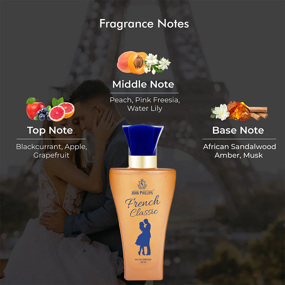 John Phillips French Classic Eau De Perfume For Women, 60ml